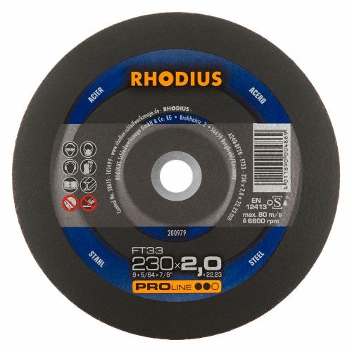 Rhodius Rezný kotúč na železo 230 x 2,0 x 22,23 mm FT33