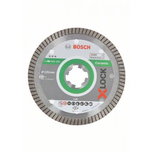 Bosch Diamantový kotúč X-LOCK Best for Ceramic Extraclean Turbo 125 mm