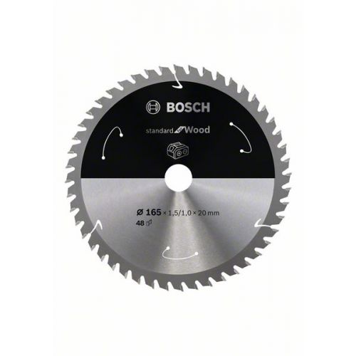 Bosch Pílový kotúč Standard for Wood 165 x 20 x 1,5/1 mm, 48 zubov ATB