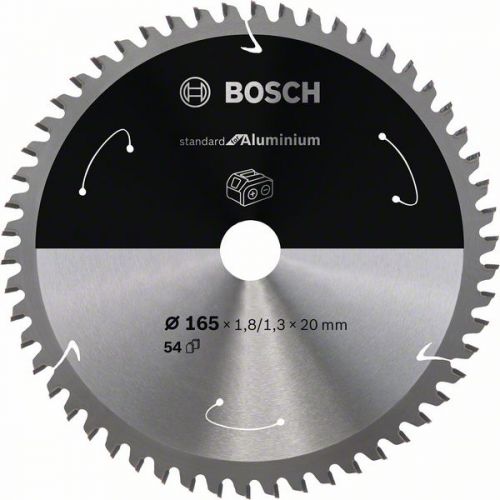 Bosch Pílový kotúč Standard for Aluminium 165 x 20 x 1,8/1,3 mm, 54 zubov TCG/N