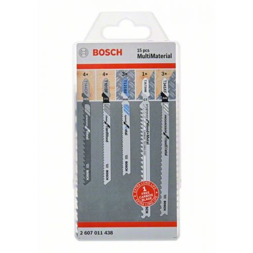 Bosch 15-dielna sada pílových listov do priamočiarej píly T na drevo + kov
