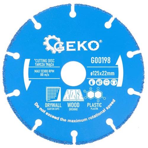 Geko Rezný kotúč Carbide Multi 125 x 1,0 x 22,23 mm