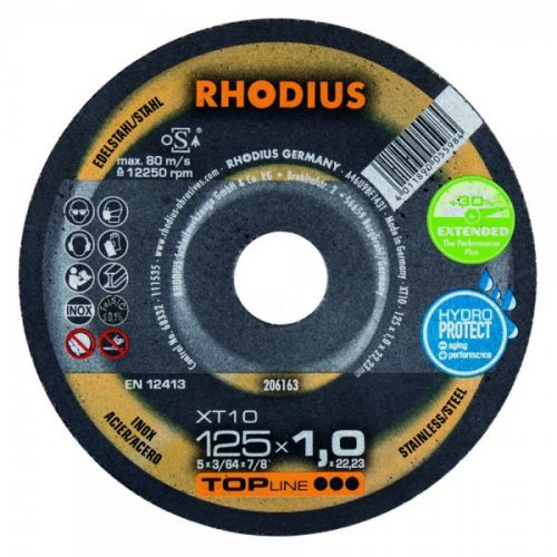 Rhodius Rezný kotúč na Inox 125 x 1,0 x 22,23 mm XT10