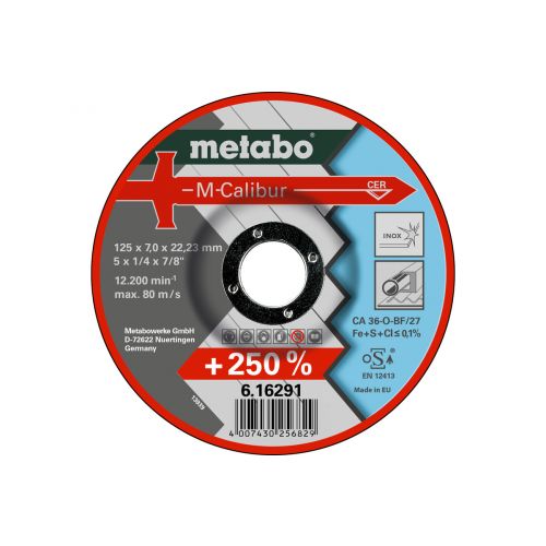 Metabo Brúsny kotúč na oceľ, inox 125 x 7 x 22,23 mm, M-Calibur