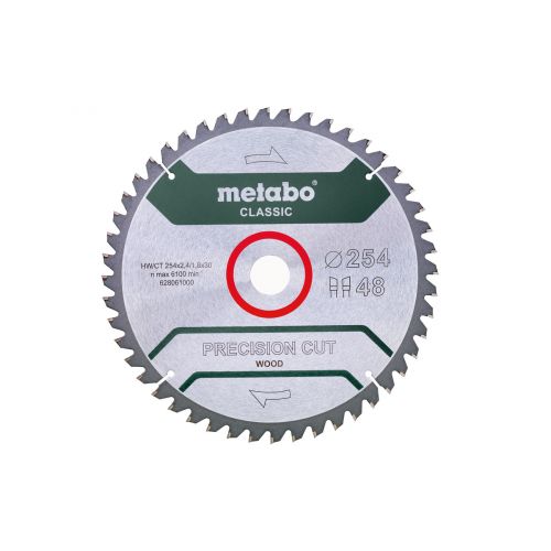 Metabo Pílový kotúč na drevo 254 x 30 x 2,4 mm, 48 zubov ATB/N, v kartóne