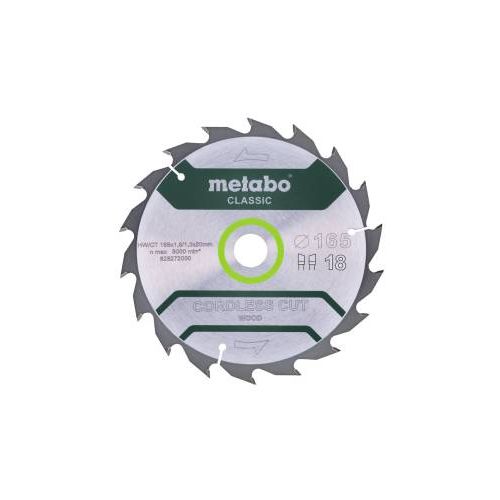 Metabo Pílový kotúč na drevo 165 x 20 x 1,6 mm, 18 zubov ATB, v kartóne