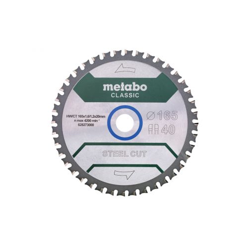 Metabo Pílový kotúč na kov 165 x 20 x 2,0 mm, 40 zubov TCG, v kartóne