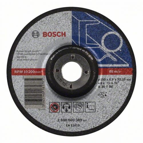 Bosch brúsny kotúč s prelisom, kov 150 x 6 x 22,23 mm
