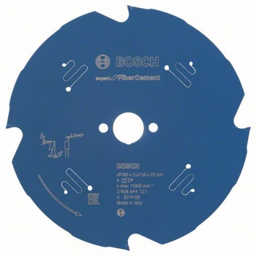 Bosch Pílový kotúč Expert for Fibre Cement 160 x 20 x 2,2/1,6 mm, 4 zuby TCG