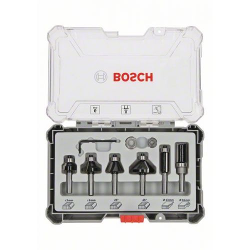 Bosch 6-dielna Sada fréz , 8 mm 