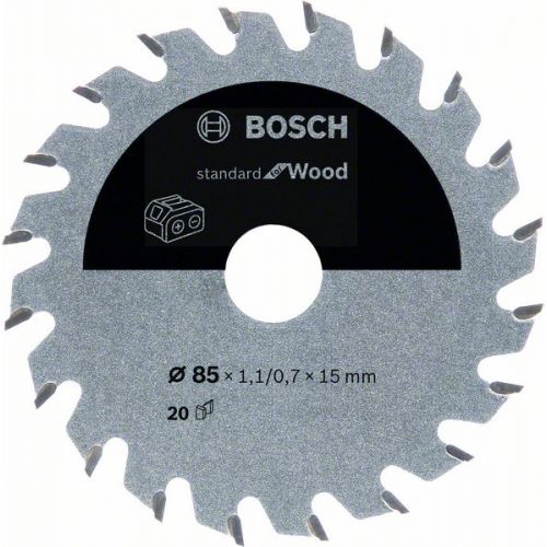 Bosch Pílový kotúč Standard for Wood 85 x 15 x 1,1/0,7 mm, 20 zubov ATB