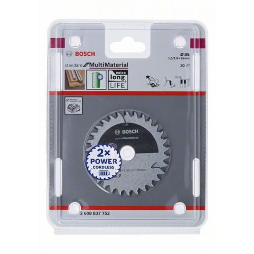 Bosch Pílový kotúč Standard for Multi Material 85 x 15 x 1,5/1,0 30z TCG/N