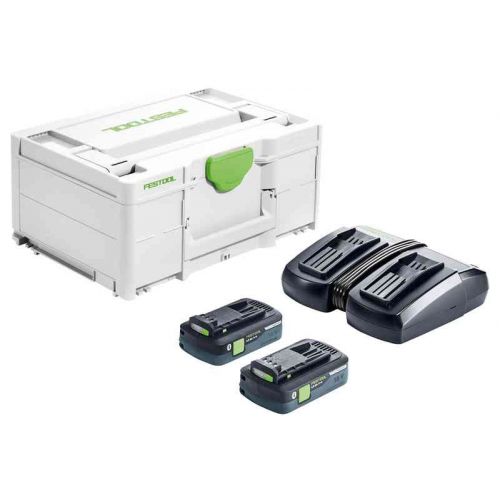 Festool Sada akumulátorov 2 x 18 V 4,0 Ah + rýchlonabíjačka TCL6 DUO, SYS3