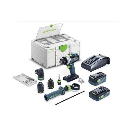 Festool Akumulátorový príklepový vŕtací skrutkovač QUADRIVE TPC 18/4 5,0/4,0 I-Set/XL