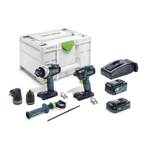 Festool Skrutkovacia a vŕtacia sada aku náradia TID 18 5,0/4,0-Set TPC 18/4