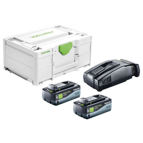 Festool Sada akumulátorov 2 x 18 V 8,0 Ah + rýchlonabíjačka SCA 16, SYS3