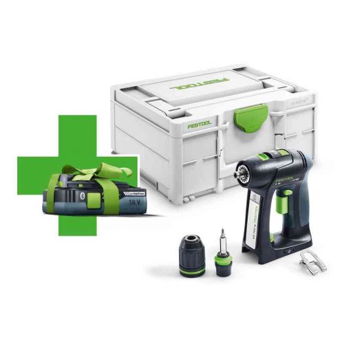 Festool Akumulátorový vŕtací skrutkovač C 18-Basic-4,0