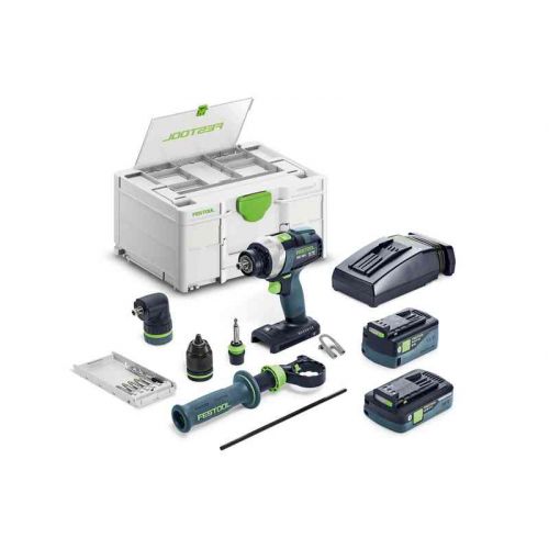 Festool Akumulátorový vŕtací skrutkovač TDC 18/4 5,0/4,0 I-Set QUADRIVE