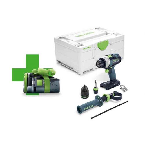 Festool Akumulátorový vŕtací skrutkovač QUADRIVE TDC 18/4 I-Basic-5,0 