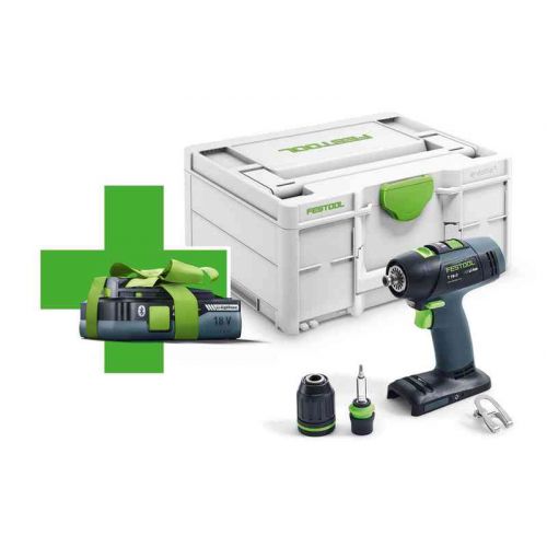 Festool Akumulátorový vŕtací skrutkovač T 18+3-Basic-4,0